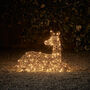 Studley Rattan Resting Doe Light Up Reindeer, thumbnail 1 of 2