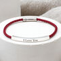 Personalised Sterling Silver And Silk Twist Bracelet, thumbnail 2 of 4