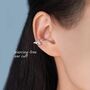 Sterling Silver Piercing Free Bumble Bee Ear Cuff, thumbnail 2 of 10