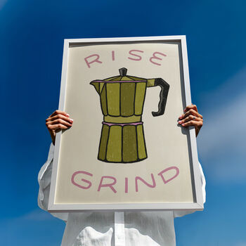 Rise And Grind, Coffee Print, Kitchen Wall Art, 10 of 10
