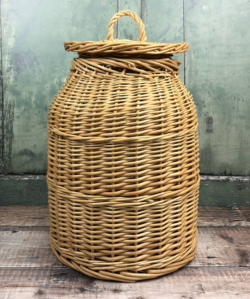 Wicker Onion Hopper Storage Basket By Garden Selections