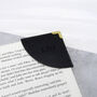 Handmade Personalised Leather Curved Corner Bookmark, thumbnail 2 of 8