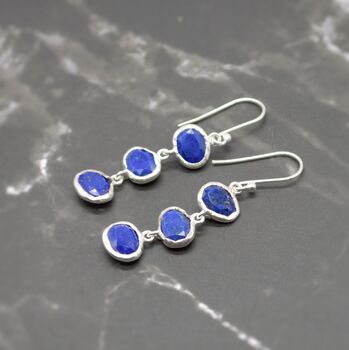 Lapis Lazuli Sterling Silver Earrings, 2 of 5