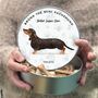 Personalised Dog Treat Tin 80 Breeds Available, thumbnail 1 of 12