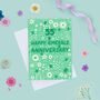 Emerald Floral 55th Anniversary Card, thumbnail 1 of 2