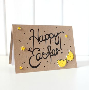Happy Easter Card, Hand Lettered Card With Easter Eggs, 5 of 8