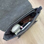 Black Leather Cross Body Bag, Shoulder Bag, thumbnail 4 of 4