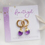 Amethyst Birthstone Hoop Earrings, thumbnail 2 of 10