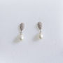 Freshwater Pearl Drop Earrings Sterling Silver, thumbnail 3 of 5