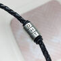 Mens Leather Necklace With Personalised Name Rings, thumbnail 2 of 6