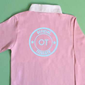 Personalised Light Pink Official Teenager Rugby Shirt, 3 of 7
