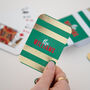 Personalised Foiled Christmas Stripe Playing Cards, thumbnail 1 of 8