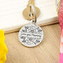 Mummy Gift From Child Floral Pewter Keyring, thumbnail 1 of 6