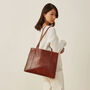 Women's Large Leather Shopper Tote Bag 'Athenea', thumbnail 1 of 12