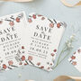 Personalised Wedding Invites 'Save The Date' Pink Floral Set Of 36, thumbnail 3 of 5