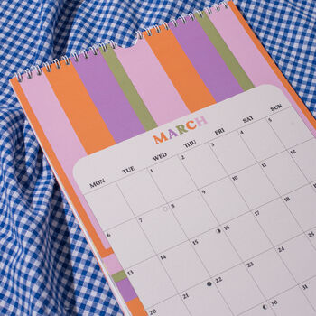 2023 Checks And Stripes Wall Calendar | A4 Calendar, 6 of 8