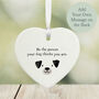 Personalised Porcelain Hanging Heart For Dog Lovers, thumbnail 1 of 2