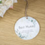 Personalised Eucalyptus Mother's Day Hanging Ceramic, thumbnail 3 of 3
