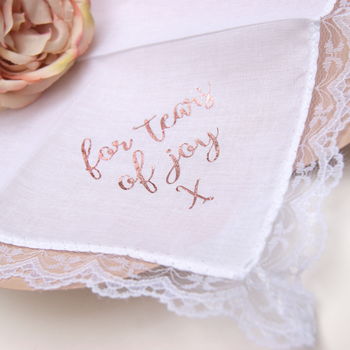 Brides Wedding Gift Handkerchief For Tears Of Joy, 5 of 5