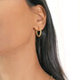 18k Gold Plated Twist Hoop Earrings, thumbnail 7 of 7