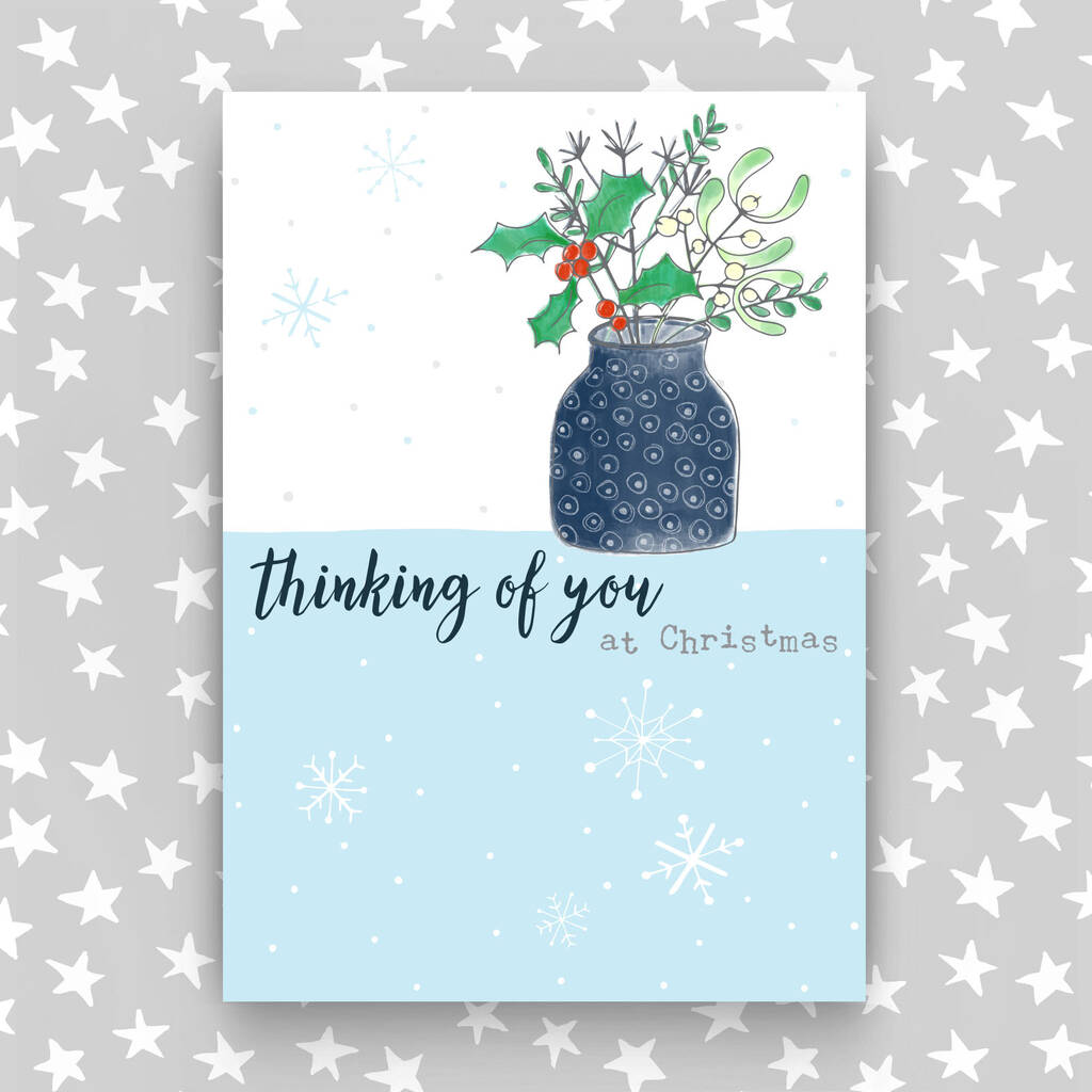 Christmas Card Thinking Of You By Molly Mae®  notonthehighstreet.com