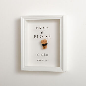 Personalised First Toast Cork Saver Memory Box Frame, 4 of 4