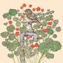 'Song Thrush And Nasturtiums' Print, thumbnail 3 of 3