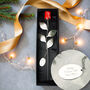Personalised Christmas Red Rose – Silver Plated Keepsake, thumbnail 1 of 5