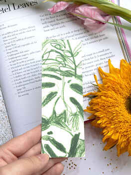 Monstera Plant Illustrated Double Sided Bookmark, 3 of 7