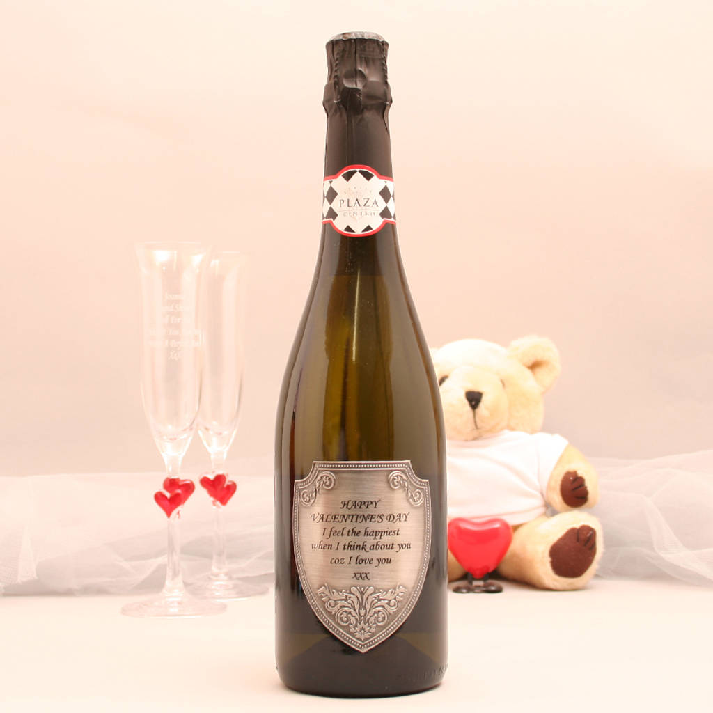 personalised prosecco with pewter label by giftsonline4u ...