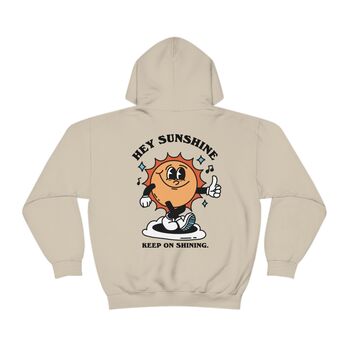 'Hey Sunshine' Retro Graphic Hoodie In Full Colour, 5 of 8