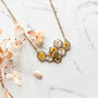 Gold Stainless Steel Honeycomb Bee Necklace, thumbnail 1 of 7