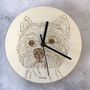 Laser Etched Pet Portrait Wall Clocks, thumbnail 2 of 9