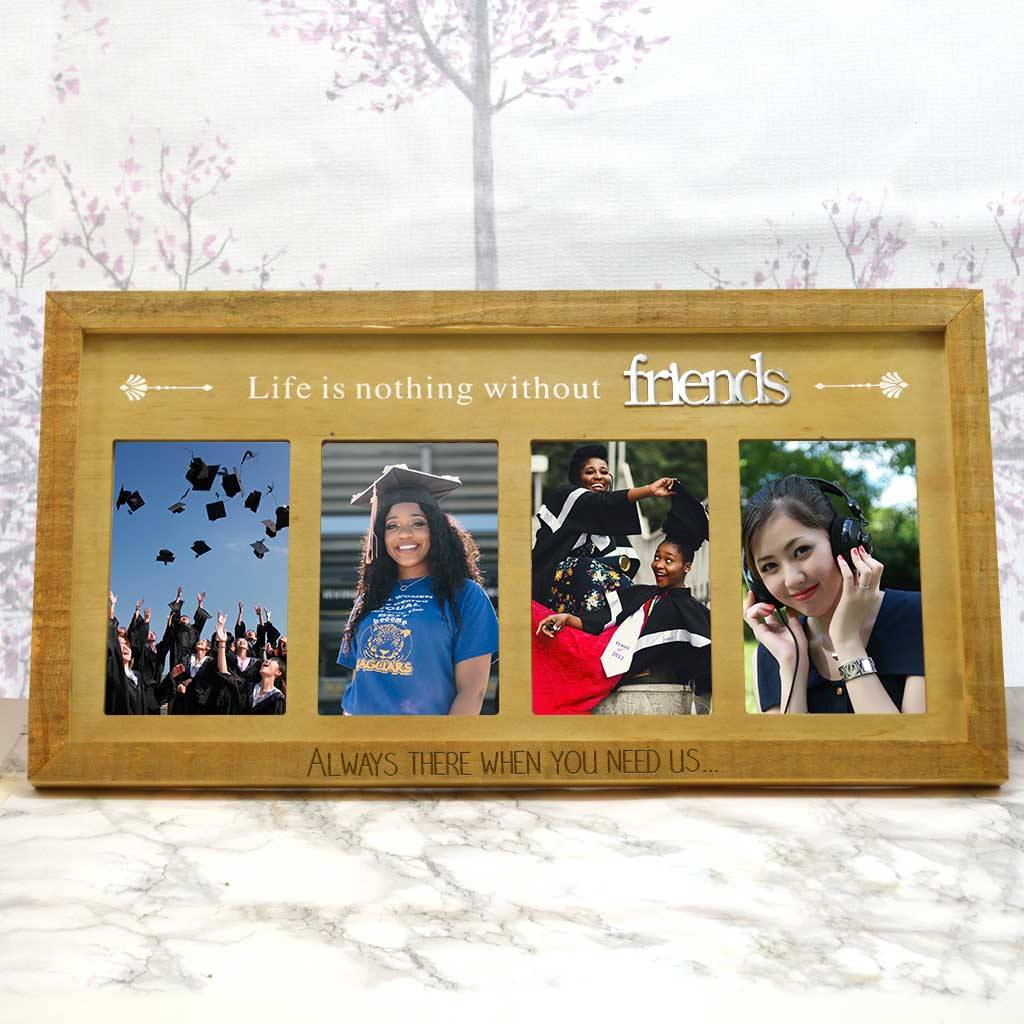 Natural Wood Friends Personalised Photo Frame Gift By GiftsOnline4U ...