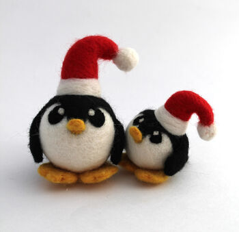 Penguin Christmas Decoration Penguin In Santa Hat, 5 of 6