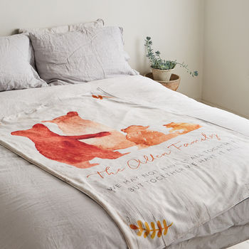 Personalised Bear Family Luxury Blanket, 2 of 11
