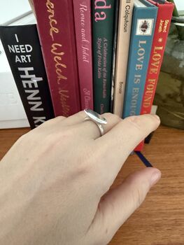 Silver Oval Band Ring, 4 of 5