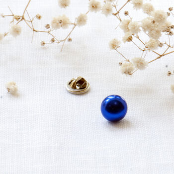 Sapphire Faux Pearl Modesty Pin, 3 of 11