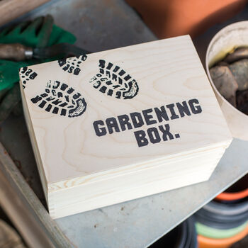 Personalised Gardening Storage Box With Lift Off Lid, 2 of 8