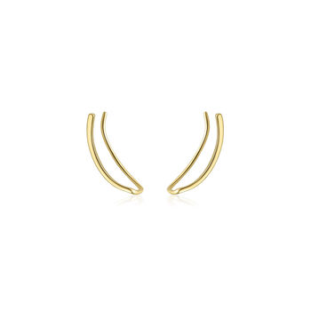 Minimalist Climber Earrings In Sterling Silver, 3 of 5