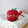Personalised Crochet Apple New Baby Gift, thumbnail 3 of 3