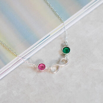 Infinity Family Birthstone Necklace, 3 of 11