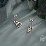 Sterling Silver Mismatched Badminton Stud Earrings, thumbnail 2 of 12
