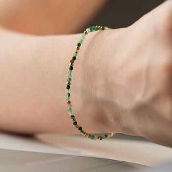 Skinny Emerald Beaded Bracelet, 7 of 8