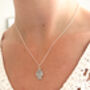 Sterling Silver Hamsa Hand Pendant Necklace, thumbnail 3 of 6