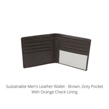 Sustainable Men's Leather Wallet, 5 of 11