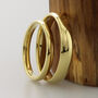 18ct Gold Polished Court Matching Wedding Ring Set, thumbnail 4 of 5