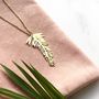 Gold Plated Palm Leaf Necklace, thumbnail 1 of 4