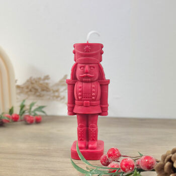 Red Nutcracker Christmas Candle And Festive Decor, 8 of 10