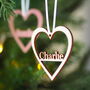 Personalised Heart Keepsake Christmas Decoration, thumbnail 1 of 6